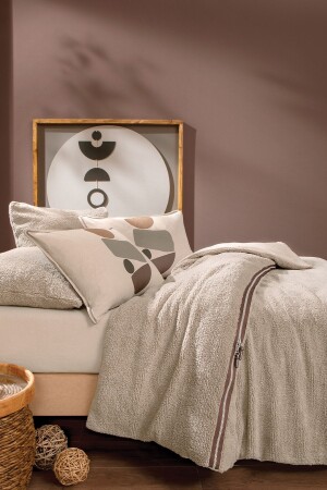 Coverme Stone Einzelbett-Bettbezug-Set – Beige YTSGRPIST-1536344 - Yataş
