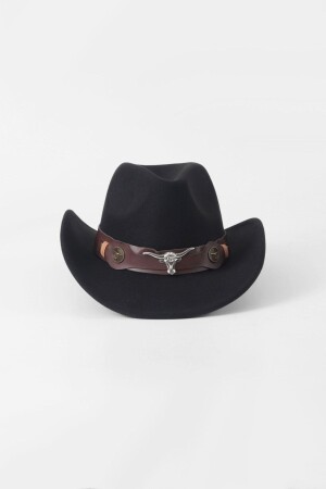 Cowboy Fedora Hat - Black C8THSPF729 - Kapin