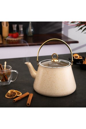 Cream Bakraç Herbal Tea Pot 1 lt - Tea Herbal Teapot Small Size 1 lt - Evren