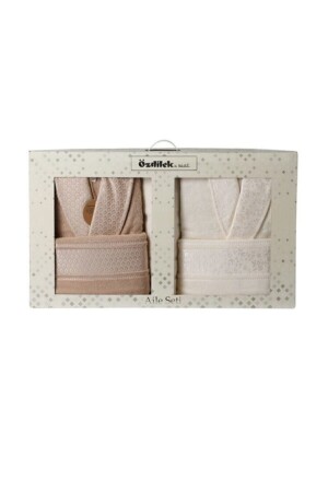 Cream Brown Family Set Bathrobe Set - Özdilek