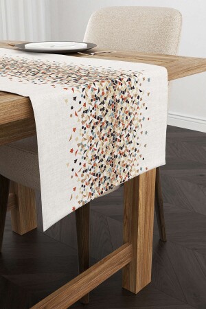 Cream Brown Ramadan Themed Decorative Patterned Digital Printed Runner Cgh1294-rn - Cango Home