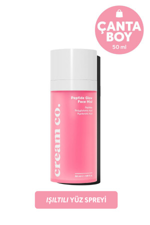 Cream Co. Nemlendirici Aydınlatıcı Yüz Spreyi | Peptit Face Mist | Ektoin Hyaluronik Asit | Tüm Cilt Tipleri - Cream Co.