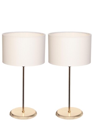 Cream Coated Lampshade 2 Pieces 2 PIECES GOLD COATED CREAM LAMPSHADE - White West inn House