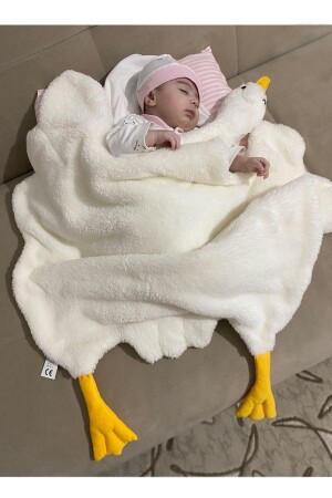 Cream Cute Children Baby Blanket Duck Winter Plush Welsoft Goose Blanket - Modakids