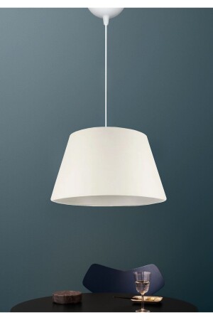 Cream Fabric Conical Decorative Ceiling Pendant Lamp Ayd-2772 AYD-2772 - HOMİNG