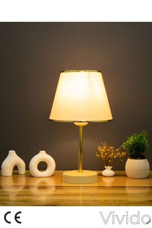 Cream Gold Sapphire Modern Lampshade - Vivido Abajur