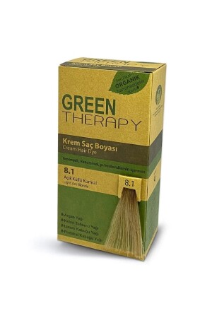 Cream Hair Dye 8. 1 Light Ashy Auburn 231372ha - Green Therapy