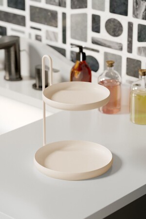 Cream Metal Jewelry Kitchen Makeup Bathroom Organizer Organizer 25 Cm L42827918519 - LİLLA HOME