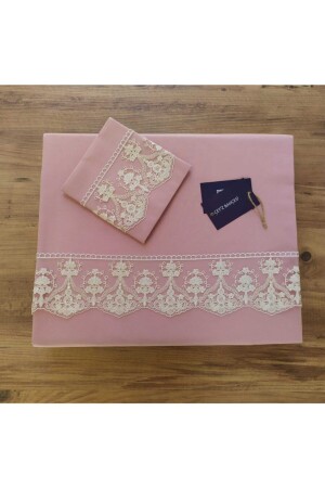 Cream Plain Powder Double Duvet Cover Set ÇFT2323 - Çeyiz Bahçesi