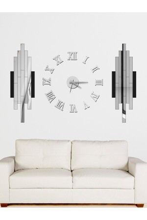 Create Your Own Decoration with 3D Roman Numeral Clock and Sticks - Mirrored Acrylic Plexi Decorative Pieces - Wooden Factory
