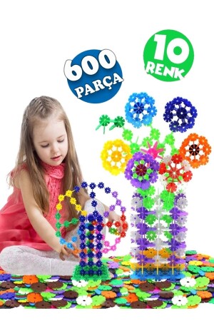 Creative Discs 600 Pieces Stem Training Compatible Interlocking Discs Educational Toy Set Vacuum Molecule HYD-7572793-4030 - Hyd 