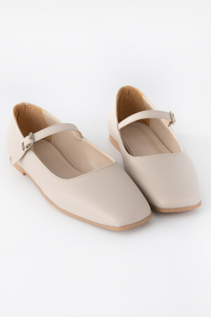 Cremefarbene Daily-Ballerinas für Damen - Diardi