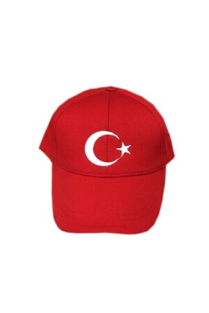 Crescent and Star Turkish Flag Red Hat Standard Size - Eventpartystore