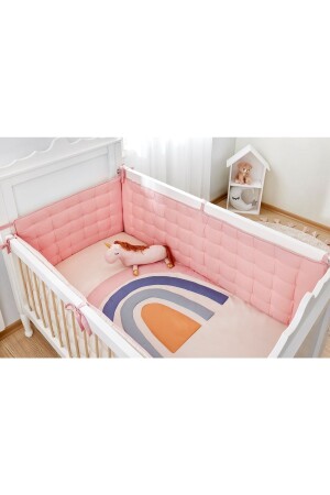 Crib Side Protector Set 4 Pieces 80x140 - Side Protection Textile 5021 - Aybi Baby