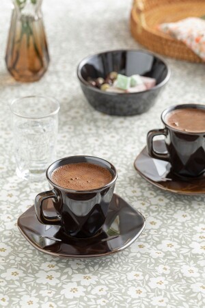 Cristallo Ceramic Set of 2 Coffee Cups 100 Ml Brown 10035652 - English Home