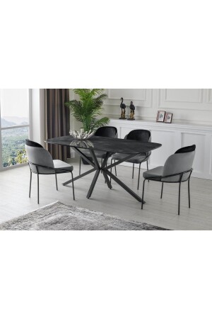 Cross High Gloss Dining Table 90*160 cm - Erezogulları Mobilya