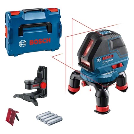 Cross line laser level BOSCH GLL 3-50 LB 4x1.5V BM1 - Bosch Measuring Tools