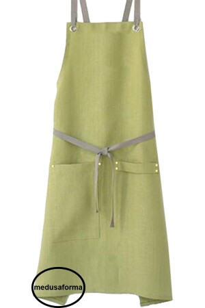 Cross Strap Kitchen Apron Master Chef Cafe Chef Waiter Cook Hairdresser Art Tattoo Barista Apron Green 275003560 - medusaforma