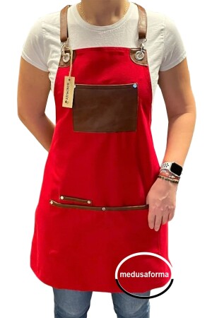 Cross Strap Kitchen Apron Master Chef Cafe Restaurant Chef Waiter Bartender Cook Hairdresser Barista Apron 930767991 - medusaforma