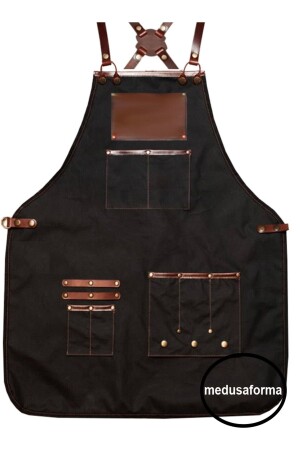 Cross Strap Kitchen Apron Master Chef Cafe Restaurant Chef Waiter Cook Hairdresser Barista Apron - Black 248364058 - medusaforma