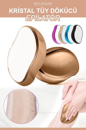 Crystal Eraser Epilation Device Feather Eraser Hair Remover Physical Crystal Depilatory Epilator Gold Chrome R-TÜYDEPİ00GOLD - Genel Markalar
