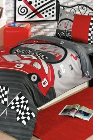 Crystal Ranforce Single Duvet Cover Set Racer BC100890 - Taç