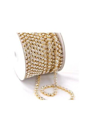 Crystal Stone Metal Slot Strip 3-2 mm Gold Decoration Material - Can