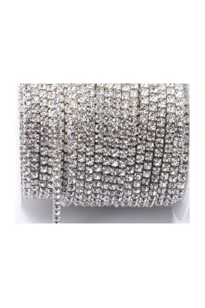 Crystal Stone Metal Slot Strip 3-2 mm Silver Decoration Material - Can