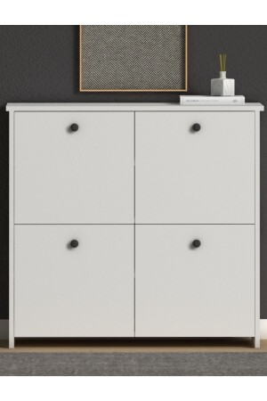 Cube Shoe Rack White - Monte Sehpa