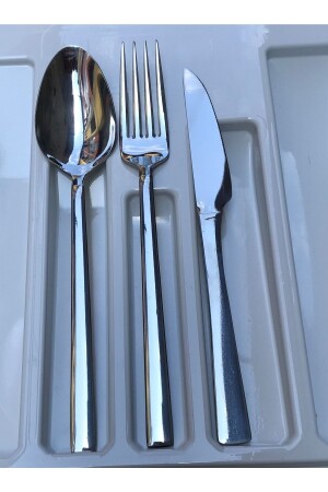 Çubuk 6 Persons Luxury 18 Piece Spoon Fork Knife Set Ç 18 - Kardelen