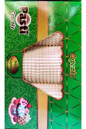 Cup Cake Number. 3 White 750 Pieces (4X3) Cm - Pasti Parti