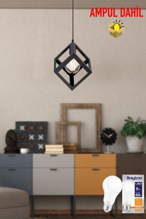 Cup Single Pendant Lamp Black - Including LED Bulb Modern Corridor Kitchen Living Room Pendant Lamp Chandelier 3032-01T-A - Apliqa