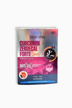 Curcumin Zedaçal Forte Daily 60 Soft Capsules - Zade Vital