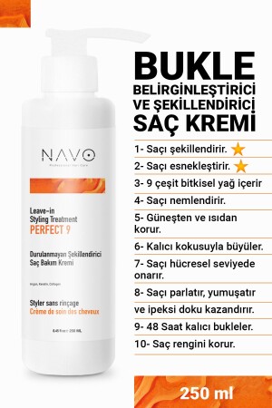 Curl Defining and Styling Hair Care Cream Perfect Shape 9 - 250ml Curly Girl Method - Navo Professional Hair Care