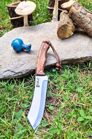 Customized Camping Knife, Handmade with Stainless Steel Leather Sheath PRLZKRMZ-0T2 - SürLaz