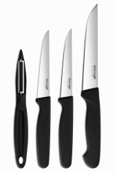 Cut 4 Fresh Sebze Soyacak Ve Bıçak Seti 4 Parça Siyah St-401 1019383.0001 - Stevig