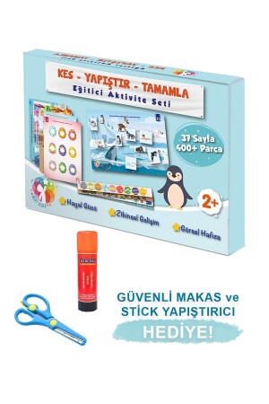 CUT-PASTE-COMPLETE EDUCATIONAL ACTIVITY SET - PRESCHOOL SCISSORS ACTIVITY SET - Mert Bebek
