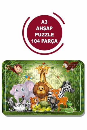 Cute Animals A3 104 Piece Puzzle - Toy - Jigsaw - Lipyos