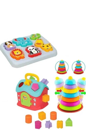 Cute Animals And Big Size House Butt Hanging Rings Set Panda dop10702876igo - Fırsat Oyuncak