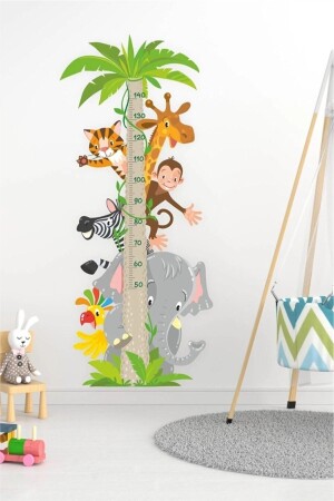 Cute Animals Themed Height Measurement Wall - Pandas