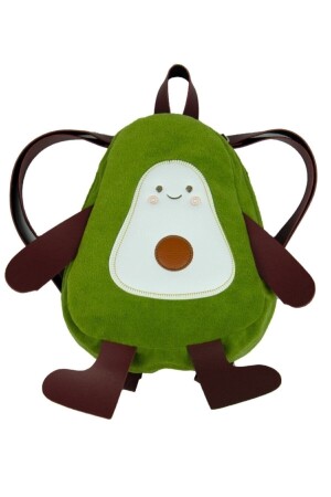 Cute Avocado Plush Mini Kids Backpack Green - Mz Fashion