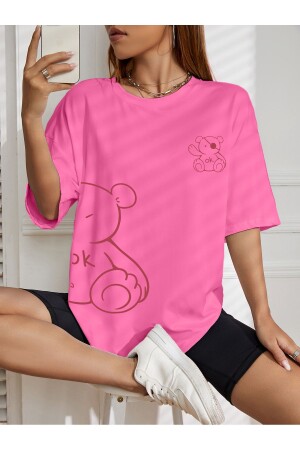 cute pirate bear printed T-shirt plus size - Penthilus
