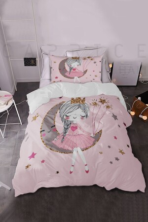 Cute Princess Sitting on the Moon Girl's Bedding Set - Caprice Hali