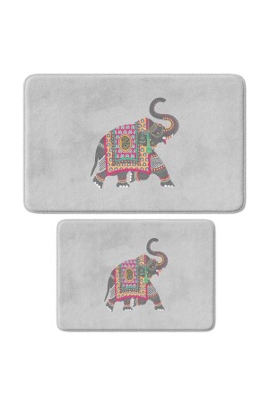 Cute Printed Bath Mat Set of 2 - Non-Slip Base, Machine Washable, 50x80cm And 40x60cm 04-TKMBP-1JLQ - Monnhein