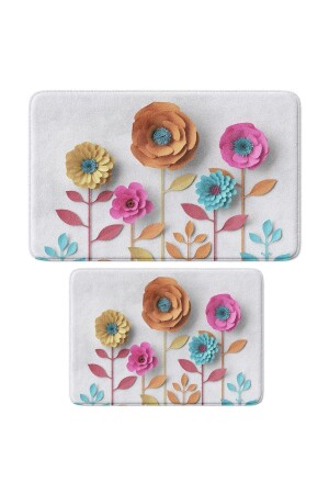 Cute Printed Bath Mat Set of 2 - Non-Slip Base, Machine Washable, 50x80cm And 40x60cm YA-IKU0-YVGZ - Monnhein