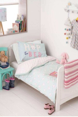 Cute Rabbit Kids Baby Duvet Cover Set 100x150 - Mothercare