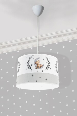 Cute Sleeping Bear And Stars Children's Room Pendant Lamp Chandelier KP08-A - Bebişim Halı