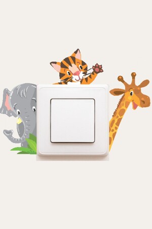 Cute Socket Sticker - Safari Animals - Msticker