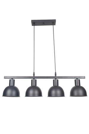 Cute Special Design Cafe Kitchen Dining Table Above Metal Row Black Color 4-Piece Chandelier DNSY27 - Fer Avize