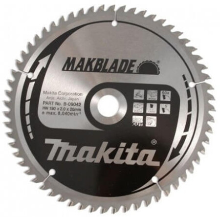 Cutting disc 190x20x2.0mm 60T 5° MAKITA - Makita Accessories